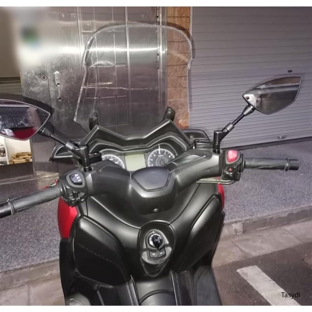 Motorcycle Handlebar Mirror, Tasydi Blue Anti-Glare Universal Rear Rearview Mirror Motorcycle Thread Left and