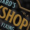 Vintage Metal Sign Custom Name Text Logo Personalized Retro Wall Decor Workshop Garage Man Cave Studio
