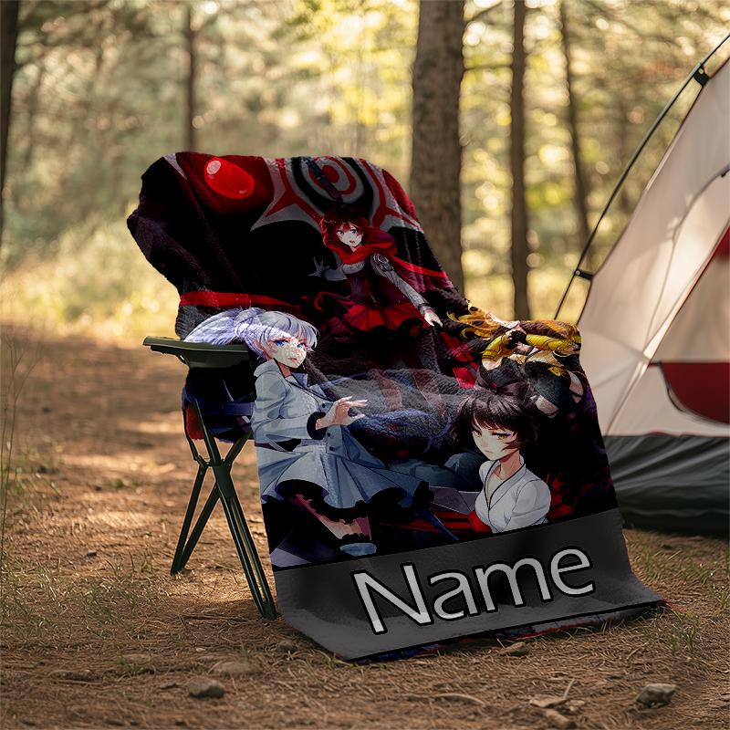 Personalized Custom Name Blanket - RWBY Volume Print Design,Blanket for Sofa,Bed,Travel,Camping - Soft and Warm, Great Gift