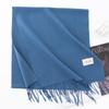 Women S Solid Color Faux Cashmere Scarf Warm Winter Neckwear For Daily Use