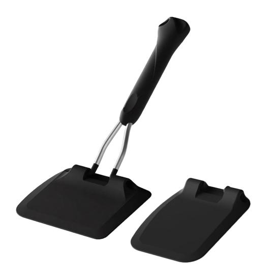 

Silicone Spatula Adjustable Angle Scraper Flexible Eggs Flipper Heat Resistant Spatula Turner Ergonomic Handle Dishwasher Safe Cooking Tool чёрный
