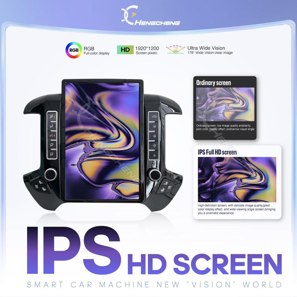 NEW 14.4inch Car MultimediaVideoPlayer For Chevrolet Silverado GMC Sierra 2013-2019 Android13 GPS Navigation Carplay 4G Wifi 360