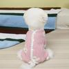 Dog clothes Teddy Pomeranian Bichon small dog cat autumn and winter pet belly clothing 25 belly four-leg fleece jacket