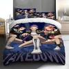 Anime DDemon H-Hunters Duvet Cover SetBedroom Duvet Cover SetPolyester Bedding Set with Pillow CaseHome Textiles King Queen