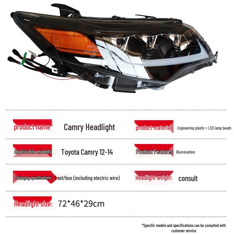 Toyota Camry 2012-2014 Headlight Modification Parts: High Beam Assembly