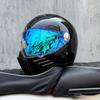 DOT ECE Certified Full Face Motorcycle Helmet Men Women Cruiser Bike ABS Shell With Bluetooth Slot Dual Lens