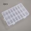 2Pcs/Transparent Plastic Storage Box with Multiple Compartments, Detachable Jewelry Accessories Storage Box