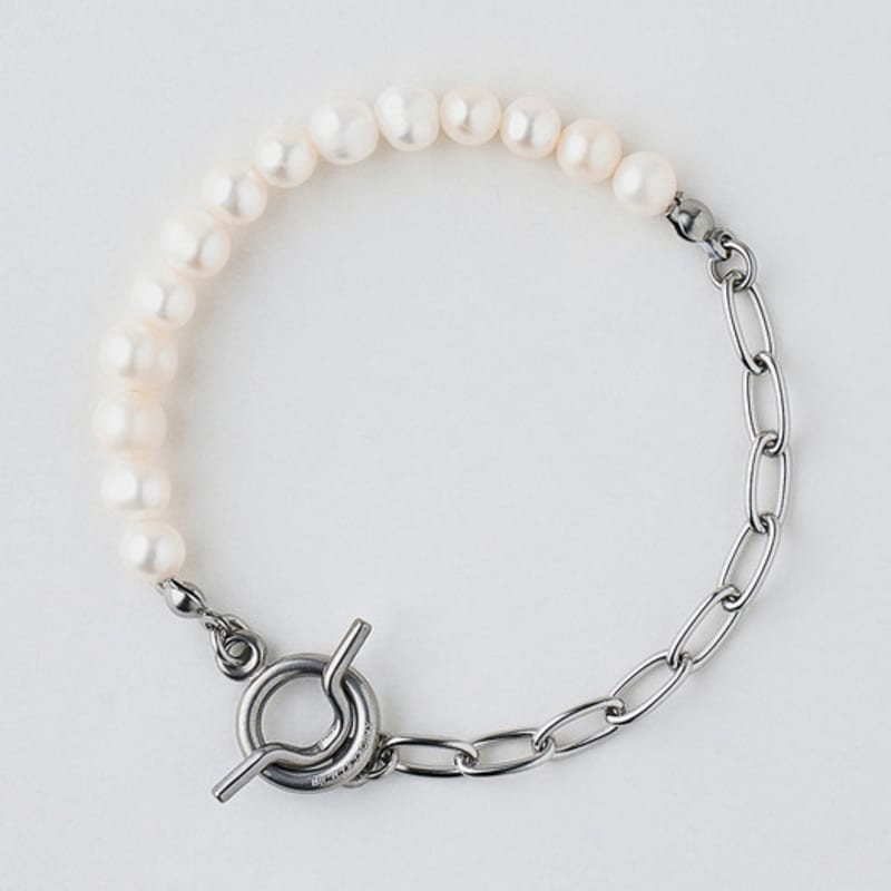 BICYCLE TROPHY BT Freshwater Pearl Bracelet 08 (2 TYPE / 6mm half&half)