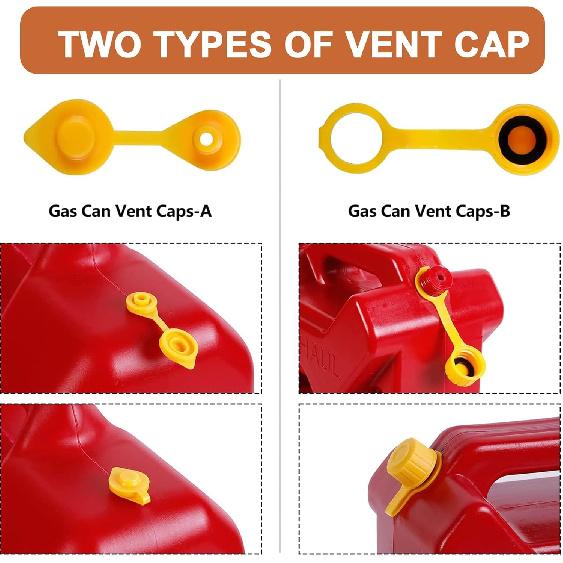 Gas Can Spout Replacement, (5 Kit-Yellow) Gas Can Nozzle Suitable For Most 1/2/5/10 Gal Oil Cans, Flexible Gas Spout Replacement, Fuel Can Pour Spout