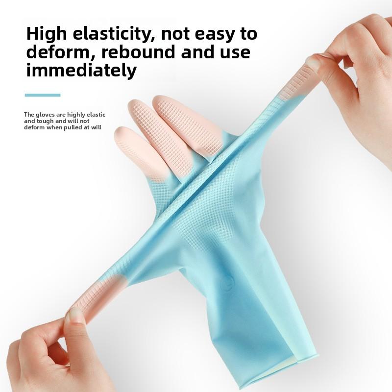Latex Spülhandschuhe, Haushaltsspülhandschuhe, Küchenverdickte Latex-Gummihandschuhe, Ölbeständige Küchenhandschuhe