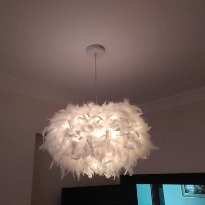 Modern Tüy LED Kolye Işık Avize Oturma Odası Yatak Odası Restoran Tavan Droplight Lamba Asılı iç mekan aydınlatması