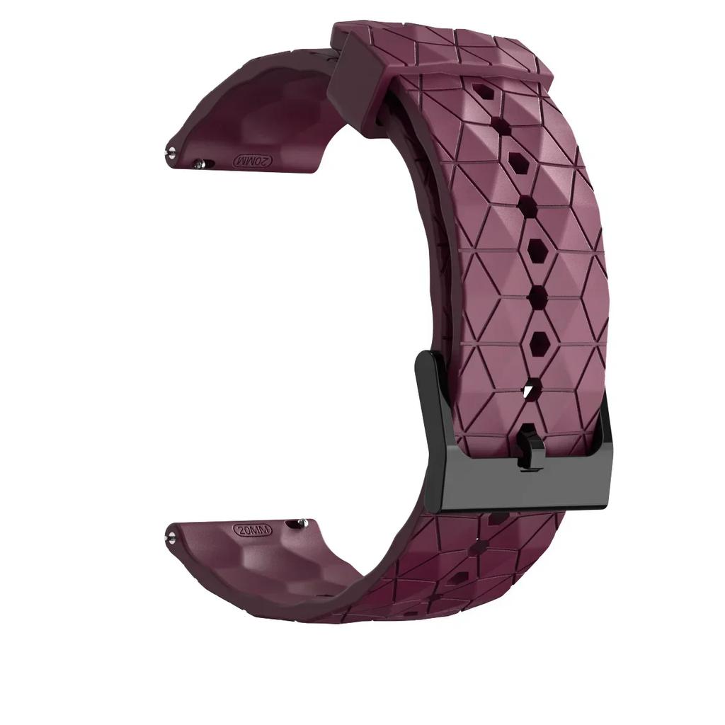 Football Pattern 22mm 20mm Silicone Strap for Garmin Forerunner 55 165 265 965 255 955/Venu 3 2 Band for Garmin Vivomove Trend