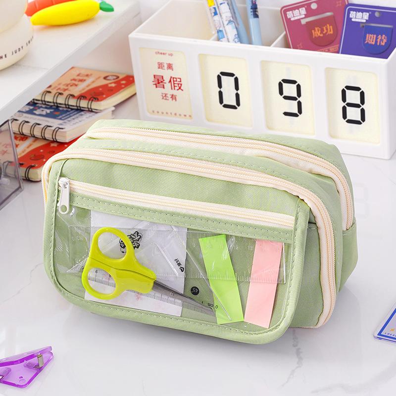 New Transparent Pencil Case, Nine-layer Panda Pencil Case, Large-capacity Stationery Case, High-value Pencil for Junior High School Students and Girls