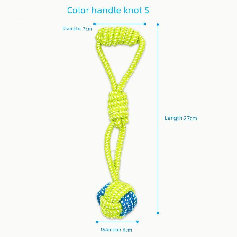 

Dog Bite Bends and Hitches Woven Toys Large Dog Tetherball Puppy Molar Long Lasting Relieving Stuffy Pomeranian Jarre Aero Bull Pet Supplies Hand ball