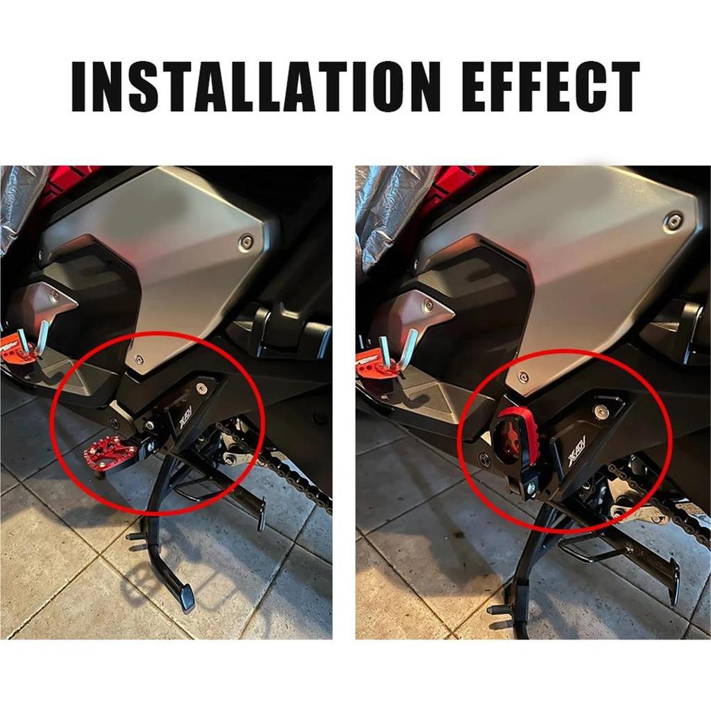 KJKLQQ 2025 X-ADV Motorcycle CNC Rear Pedal Footstand Foldable Footrest Passenger Foot Pegs for
