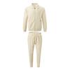 Men's   Spring and Autumn Jacket  Youth Waffle Chain Pocket Lapel Slim Cardigan Men's Jacket Suit