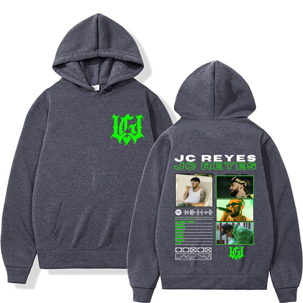 Rapper Jc Reyes Album Tour 2025 Double Sided Graphic Classic Hoodie Tops Men's Retro Hip Hop Punk Hoodies Man Casual Sweatshirts