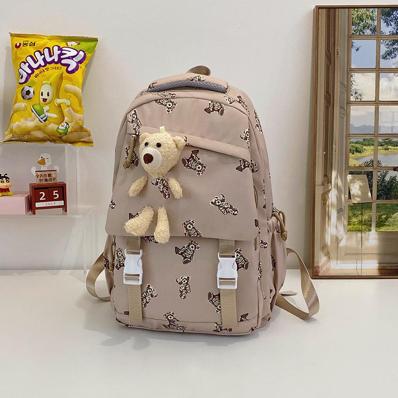 Schoolbag New Large-capacity Backpack Small Schoolbag Student Schoolbag Lightweight Trendy Multi-layer Printing Cute Casual Backpack