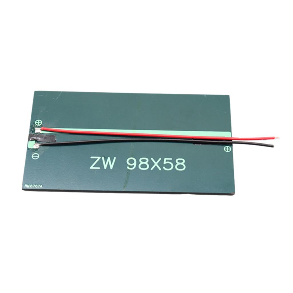 5V 120mA 0.8W Small Solar Plate Cell With Wire Polycrystalline Solar Cells Charging Panel Solar Cell Plate for Light