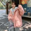 Winter Jacket Women Overcoat Thick Down Cotton Padded Short Parkas Fake Two-piece Oversize Casual Hooded Bubble Coat Female