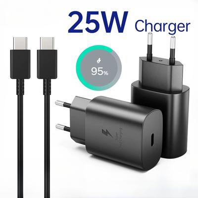 25W Charger Adapter PD Type C Super Fast Charging Samsung Galaxy S24 S23 S22 Ultra S21 A54 A34 Power Chargeur