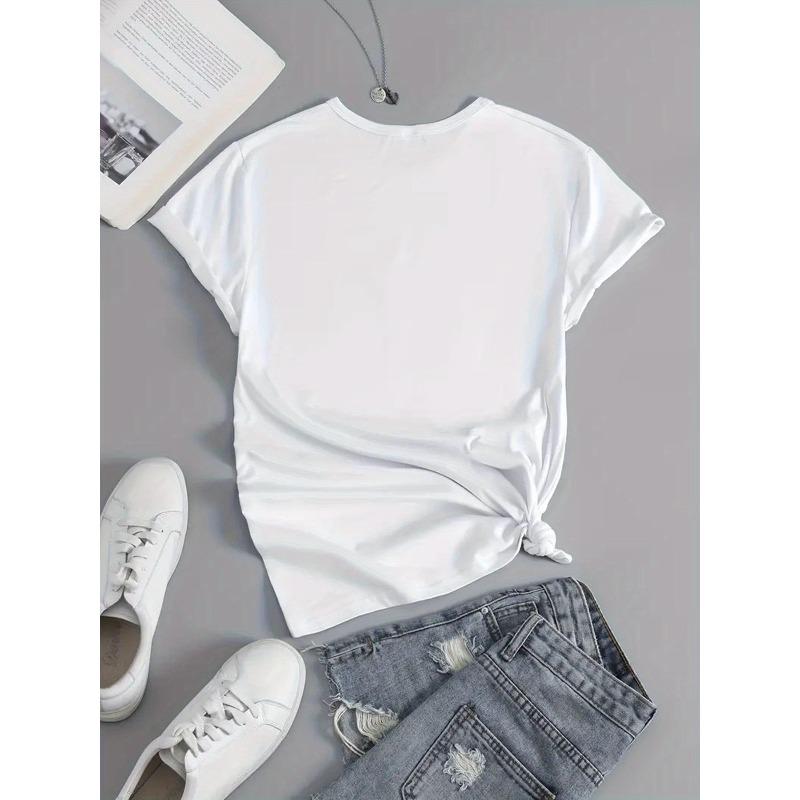 European Size [Australian Flag Print T-Shirt] Australian Flag Print Women's Short-Sleeved T-Shirt | Crew Neck, Casual Fashion, Micro-Elastic