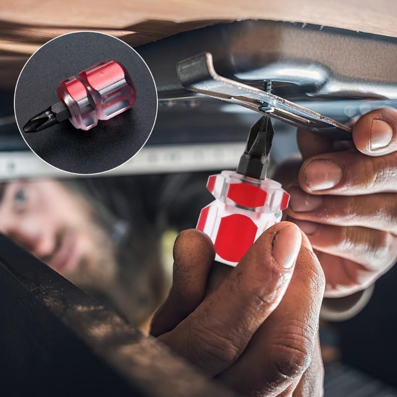 5Pcs Mini Stubby Screwdrivers with ZType Offset Screwdrivers Slotted Cross Double Head Mini Sewing Machine Screwdrivers