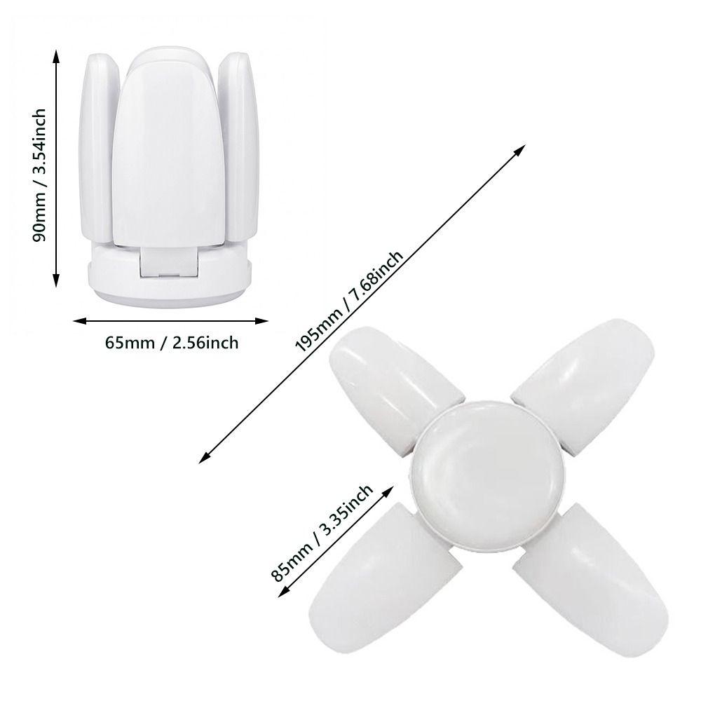 Four-Leaf Design LED Light Bulb Angle Adjustable Super Bright Collapsible LED Light Foldable E27 Screw Ceiling Lighting