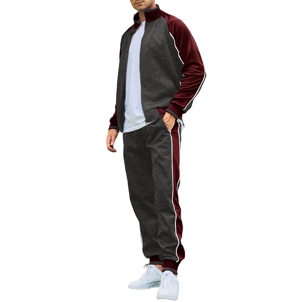 Men's Long,sleeved Sweatshirt And Sweatpants Two,piece Sporty Casual Set