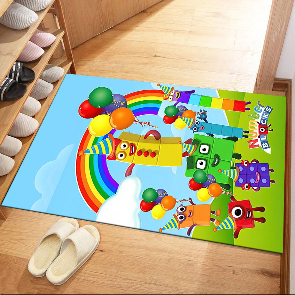 Numberblocks Floor Rug Office Rug Suitable for Hallway Decorate room Playrooms Kitchen Antislip Carpet Anime Office Decor