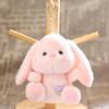 Cute Bunny Keychain Cartoon Little Rabbit Stuffed Doll Keyring Soft Plush Toy Key Holder Bag Pendant Backpack Hanging Decoration