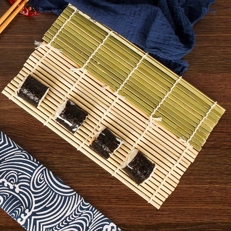 Sushi Rolling Curtain Scroll Mat DIY Nori Rice Rollers Bamboo Sushi Making Tools Kitchen Gadgets Cooking Sushi Spoon Accessories