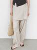 ATELIER NAIN Stripe Wrap Skirt Layered Pants (Pt-5778)
