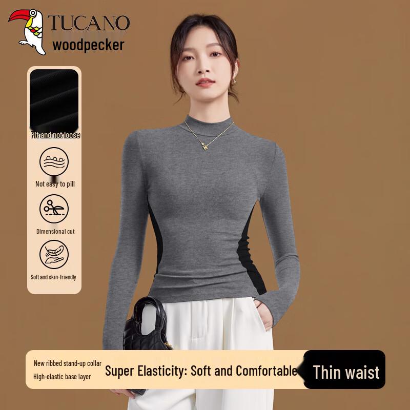 Women s Ribbed Mock Neck Long Sleeve Slim Fit Top XL