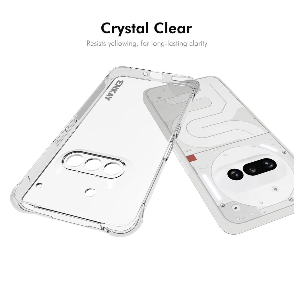 Telefon za nic (3a) Průhledný kryt na telefon ENKAY HAT PRINCE Nárazuvzdorný Protiskluzový TPU kryt