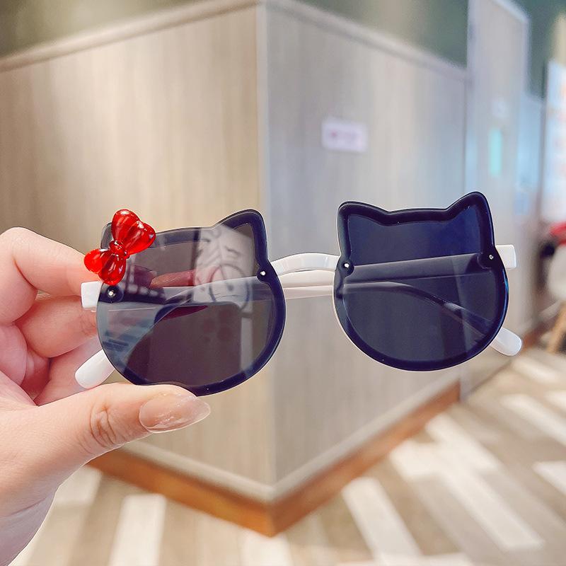 Children'S Sunglasses Uv Protection Girls Cute Kitten Sunglasses Little Girl Baby Sunshade Glasses Do Not Hurt The Eyes Women