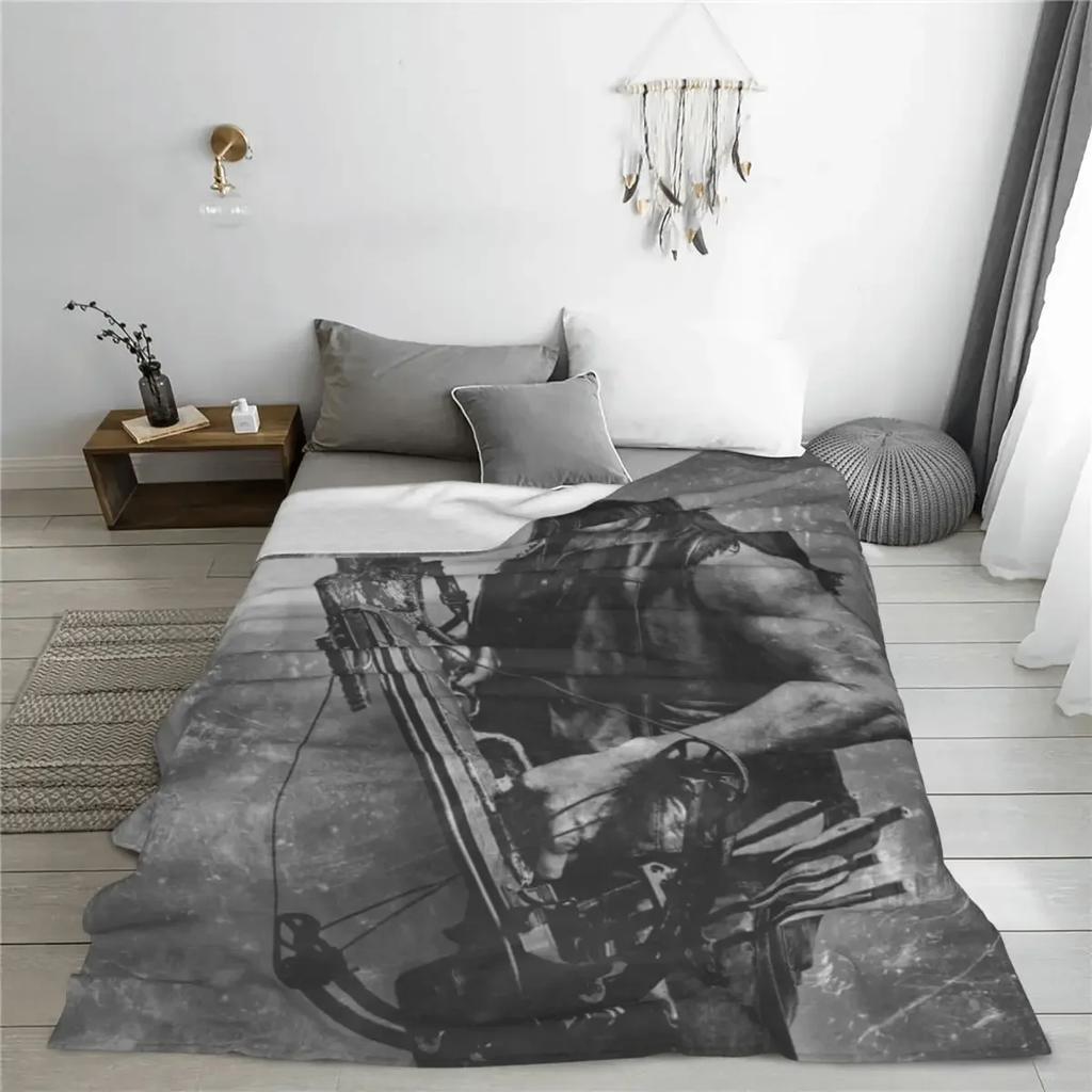 Throw Blanket The Walking Dead Daryl Dixon Micro Fleece Blanket Four Sizes Trendy Warm For Living Room AntiPilling Blanket