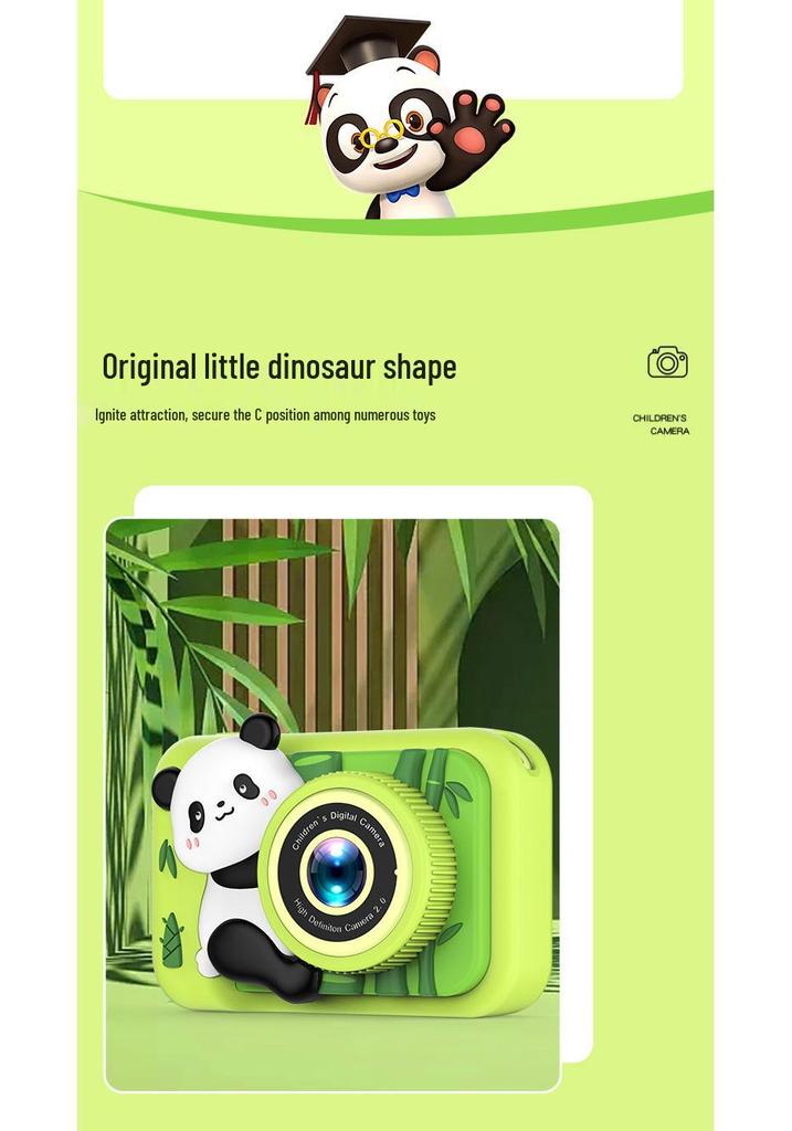 Panda Kinder HD Dualkamera - Mini Digitalkamera für Fotos & Videos