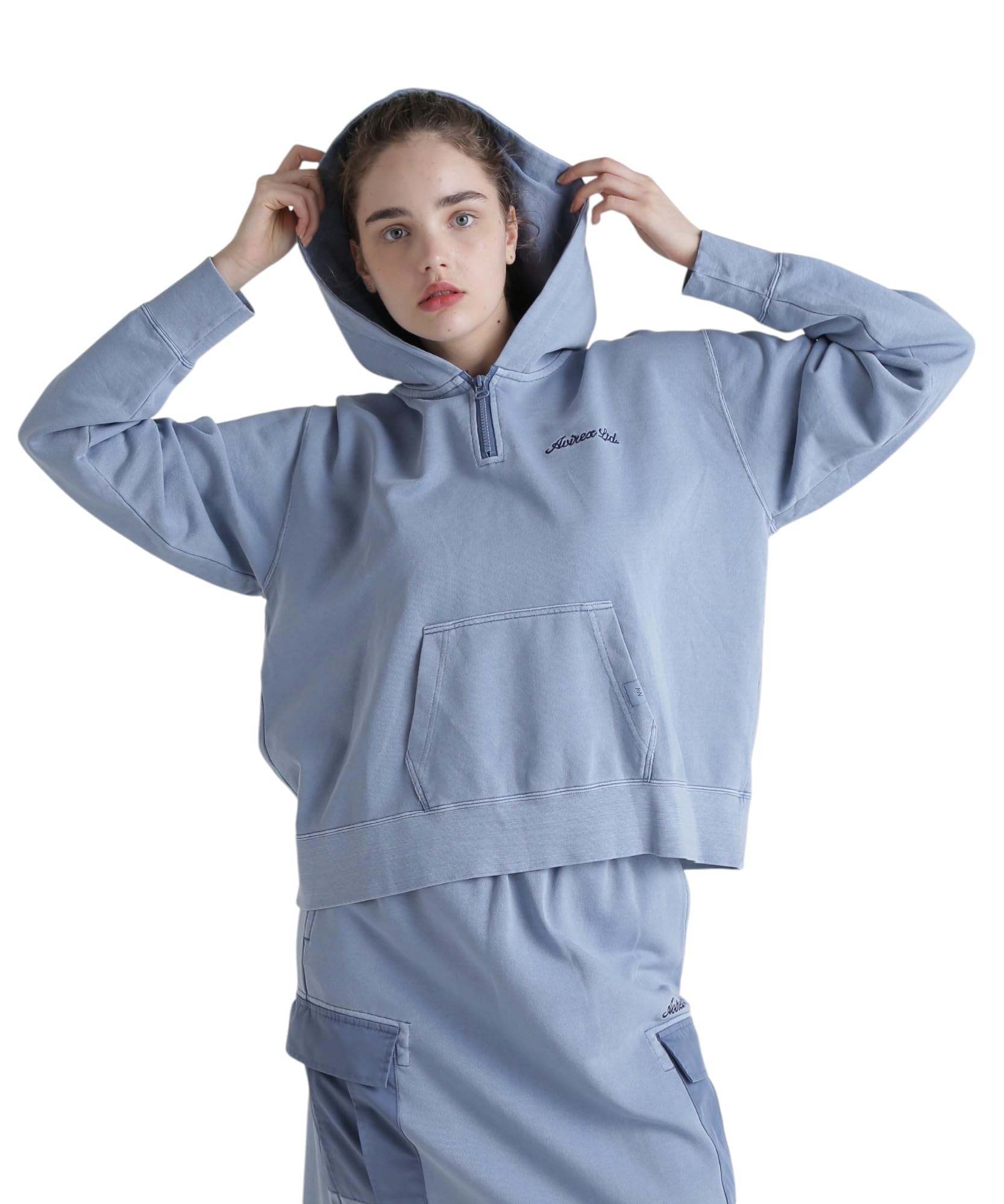 

AVIREX FADE WASH CADET PATCH H Z HOOD PARKER Women s F 391 Sax 783-5131601