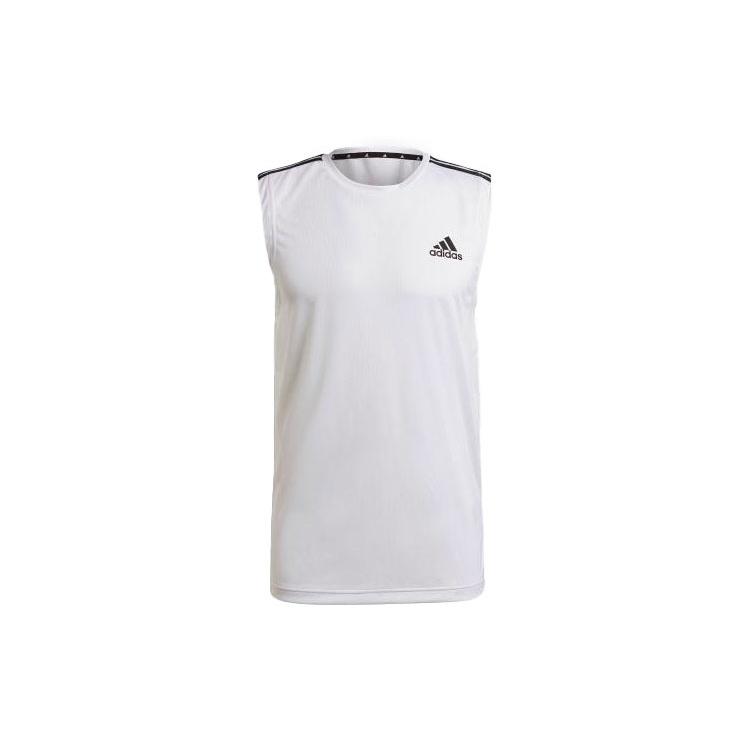 adidas M 3s Tk Logo Sports Training Breathable Vest White Men s GM2158 L