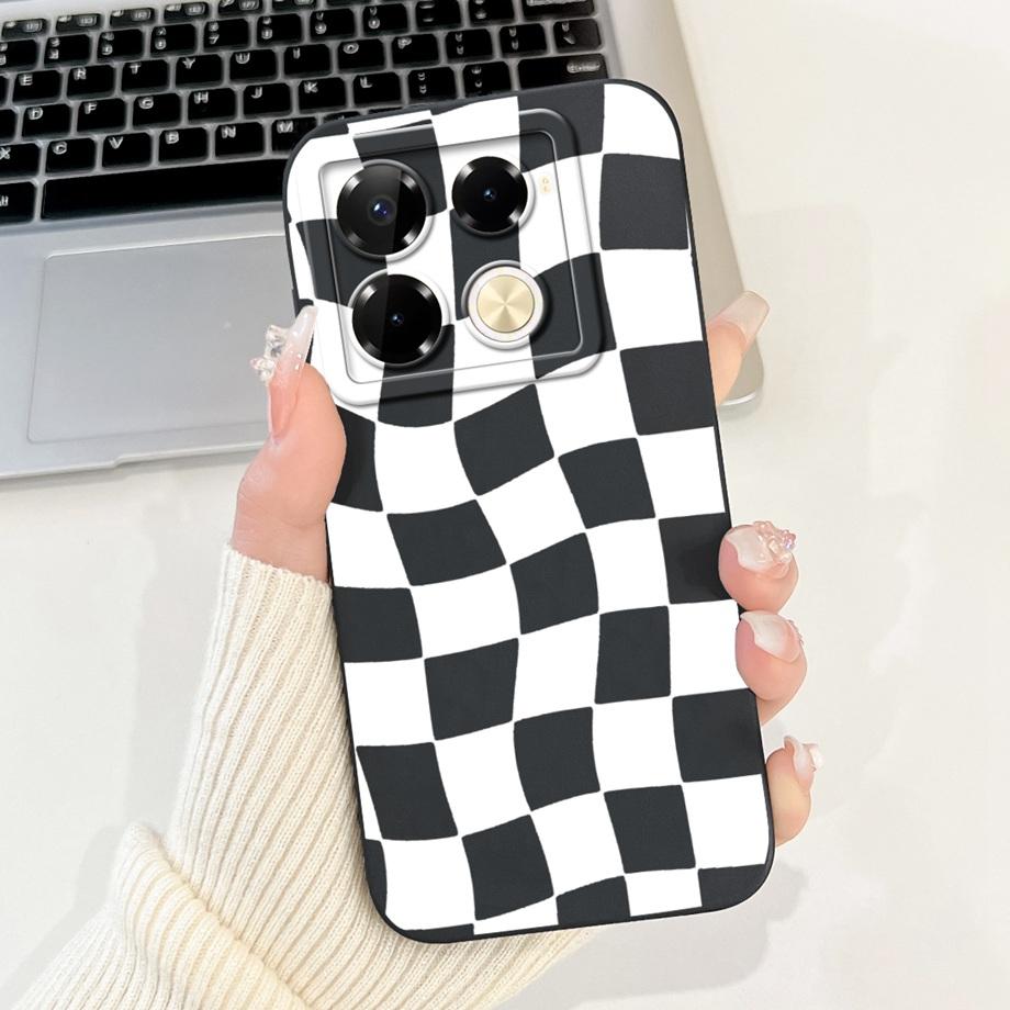 For Infinix Note 40 X6853 / Note 40 Pro 4G 5G / Note 40 Pro+ Plus Case Cover Liquid Silicone Soft TPU Cool Style Cartoon Fundas