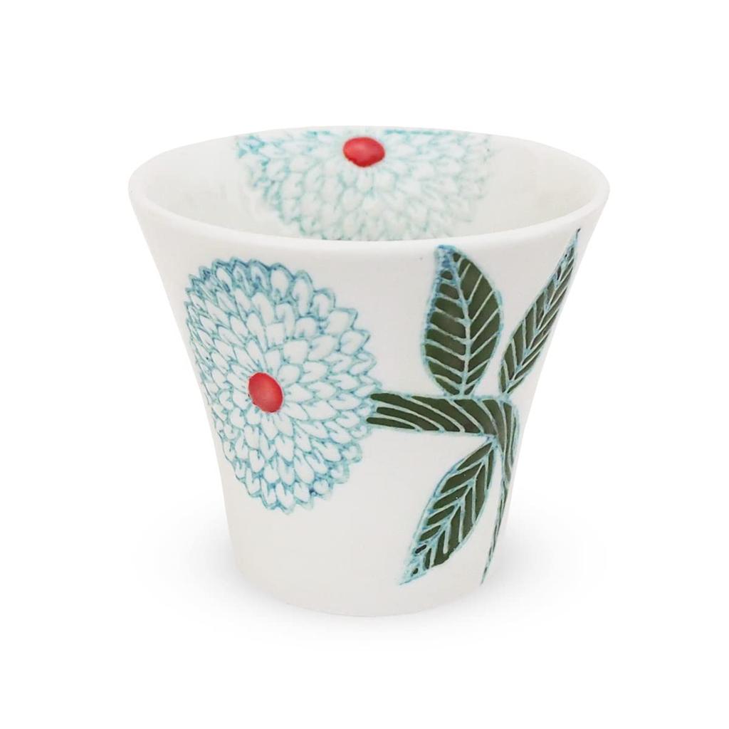 Kunzangama Cup S Hasami Made in Dahlia Premium J-kitchens (Teacup), Ware, Japan, 130cc,