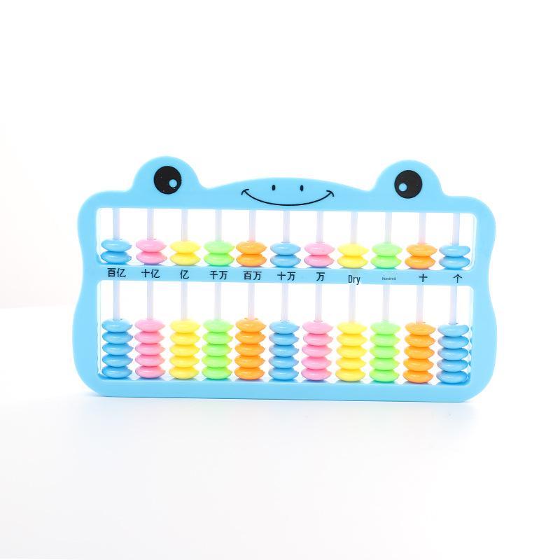 Children's Cartoon Abacus: 11 Rods, 7 Beads, Colorful Math Teaching Aid for Elementary Students