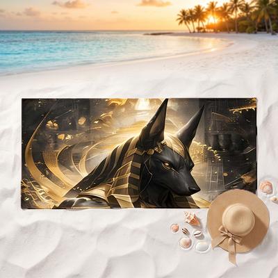 Anubis Soft and Comfortable Beach Towel Perfect for Vacations and Poolside Use an Ideal Gift for Summer Holidays