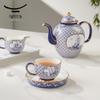 Yongfengyuan "Four Seas Peace" 17-Piece Ceramic Tea & Coffee Set