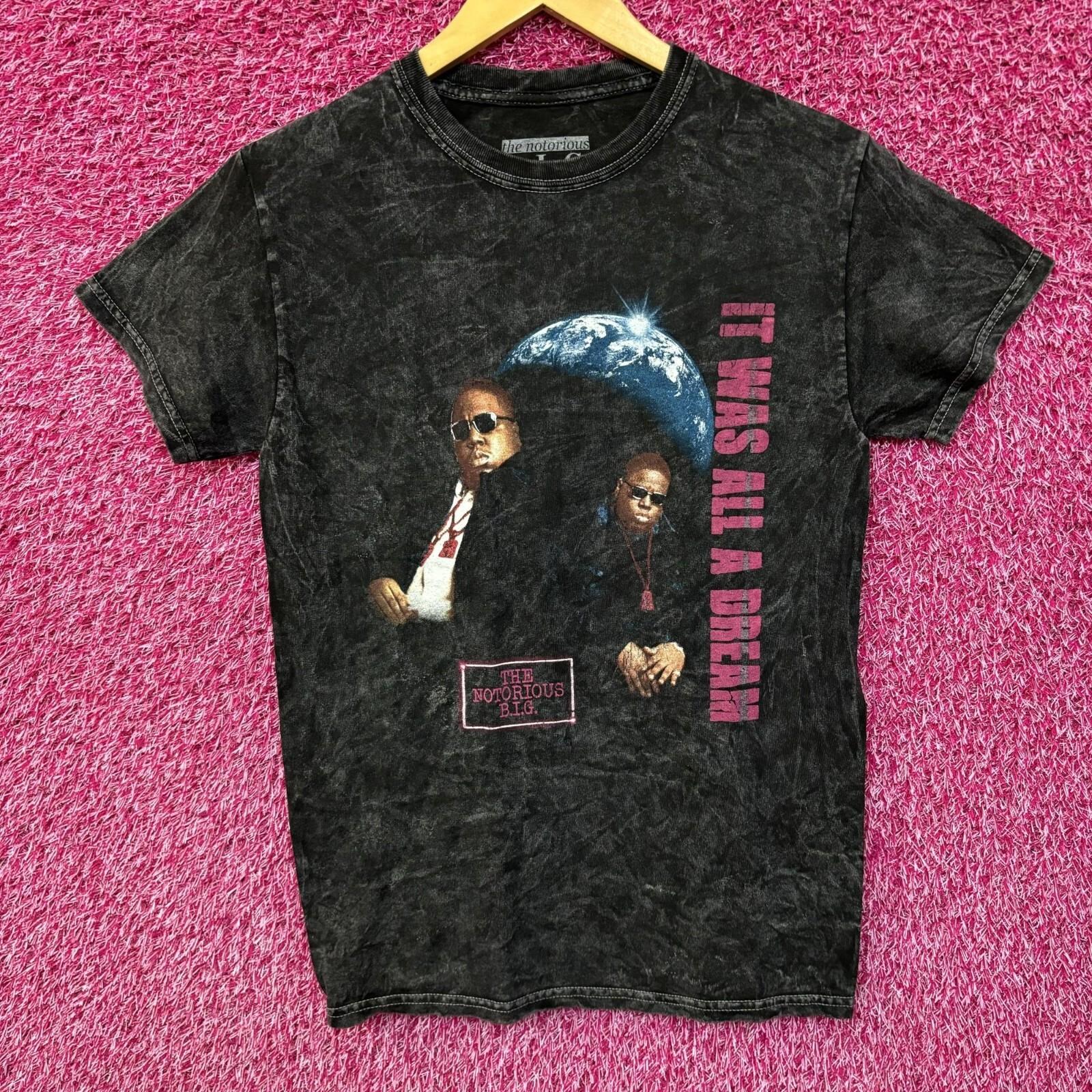 Biggie Smalls It Was All A Dream Acid Wash Rap tee size small S