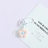Colorful Fresh Grid Flower Keyring: Cute, Versatile Bag Accessory for Men and Women