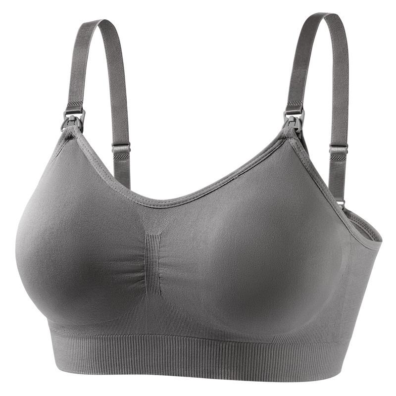 Seamless Plus Size Nursing Bra - Adjustable Front Buckle, Push-up, Postpartum, for Pregnant Women