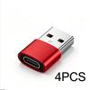 4Pcs USB To Type C OTG Adapter USB USB-C Male To Micro USB Type-c Female Converter For Macbook Samsung S20 USBC OTG Connector 3
