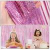 2pcs Raindrop Tinsel Fringe Curtain Plastic Door Decor For Wedding Party Backdrop Birthday Bachelorette Foil Streamer Background